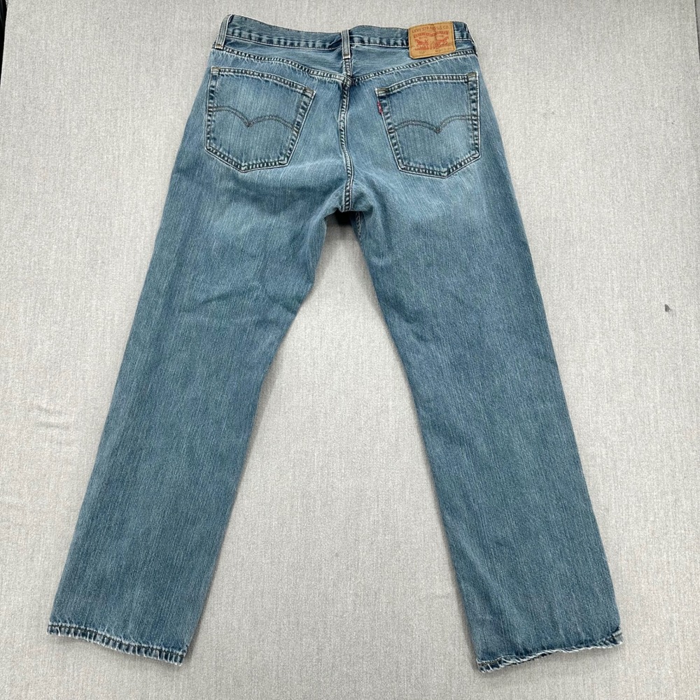 Levi's 550 Jeans Mens 36x34 Blue Relaxed Fit Tapered Leg Light Wash Denim